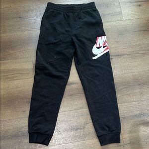 Jordan Kids Black Sweatpants with Red and White Logo